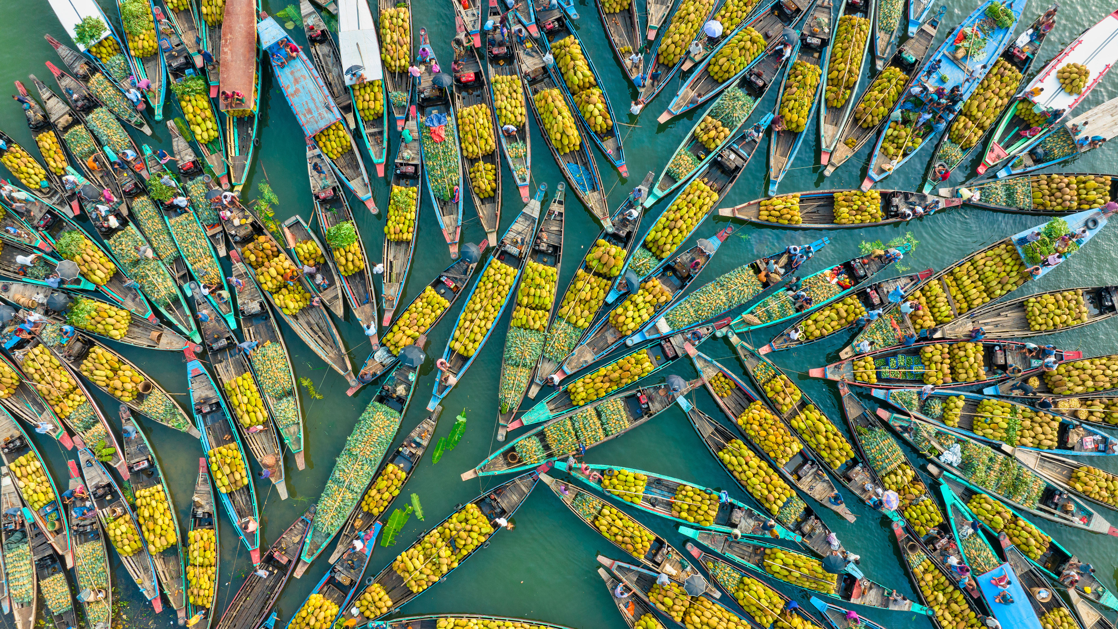 Floating market, Kaptai Lake, Rangamati, Bangladesh