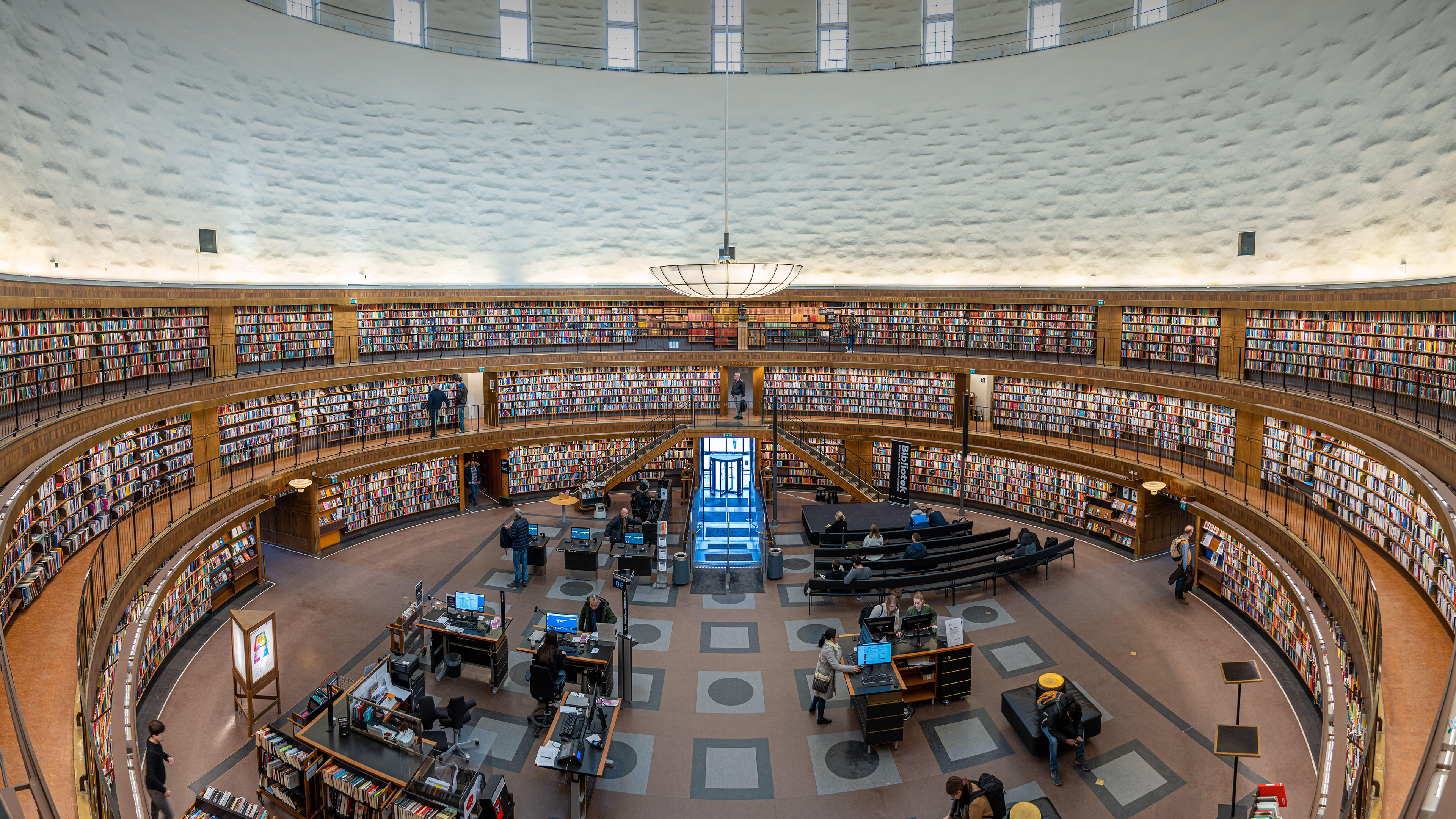 Interior of the Stockholm Public Library, Sweden